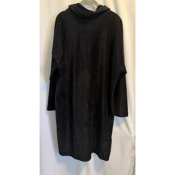 J Jill Pure Jill | Women’s Ribbed Cowl Neck Long Sleeve Shift Dress Black 2X - Picture 6 of 8